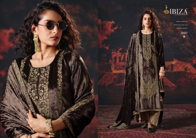 Rang Mahal By Ibiza Viscose Velvet Salwar Kameez